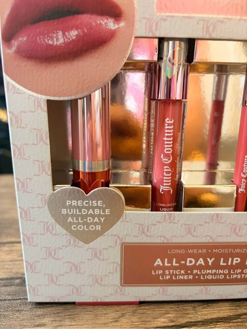 Juicy Couture All-Day Lip Kit - Rosebowl Pink 4pcs set